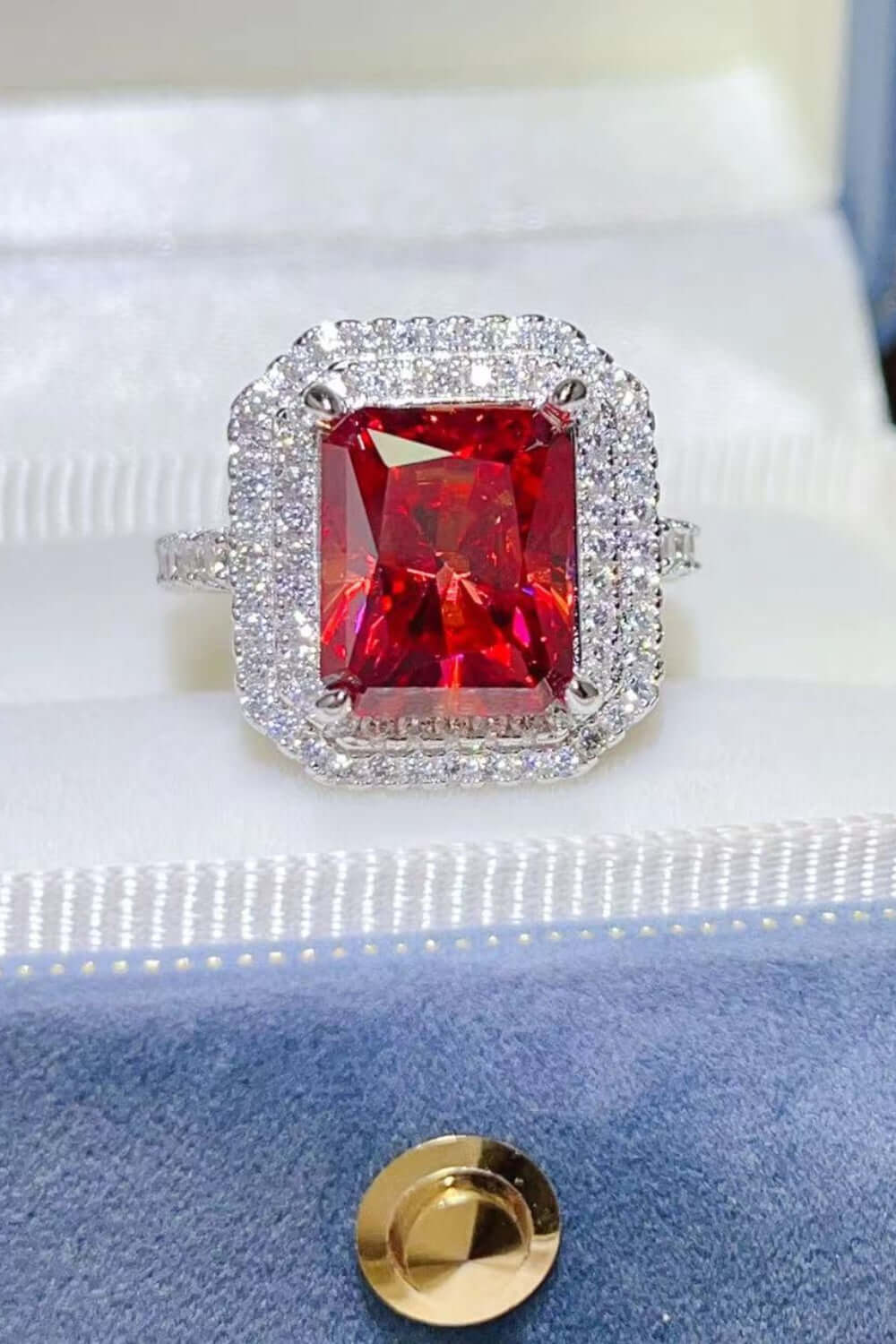 2 Carat Moissanite 925 Sterling Silver Ring Jewelry Luxurious Weddings