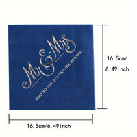 Luxurious Foil Design Cocktail Napkins Napkins Luxurious Weddings