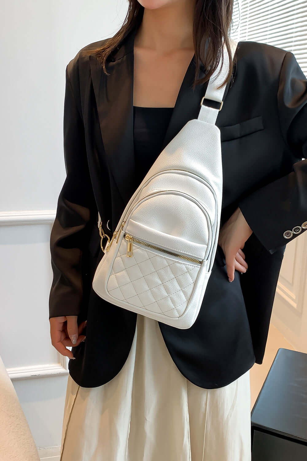 PU Leather Sling Bag Handbag Luxurious Weddings