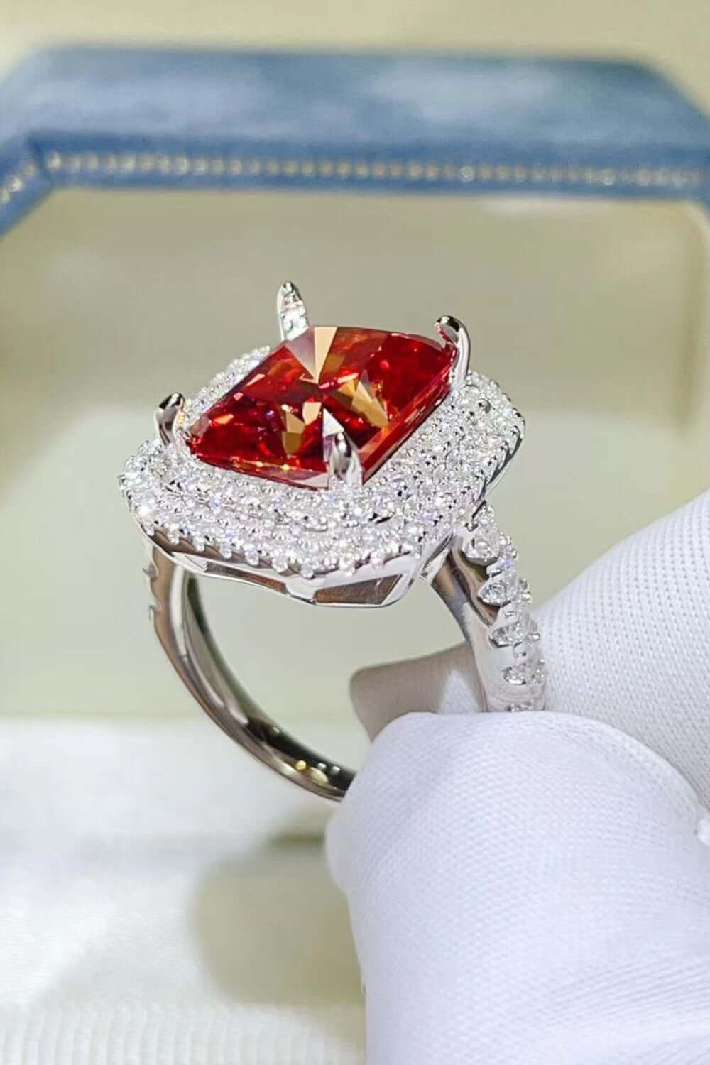 2 Carat Moissanite 925 Sterling Silver Ring Jewelry Luxurious Weddings
