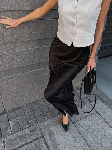 European hip-wrapped jacquard leopard print long skirt Leopard Print Skirt Luxurious Weddings