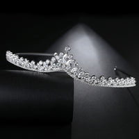 Tiara Copper Set 3A Zircon Fashion Hair Hoops Exquisite Headwear Tiara Luxurious Weddings