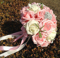 Bride 's Bouquet Red Pink Blue And Purple bouquet Luxurious Weddings