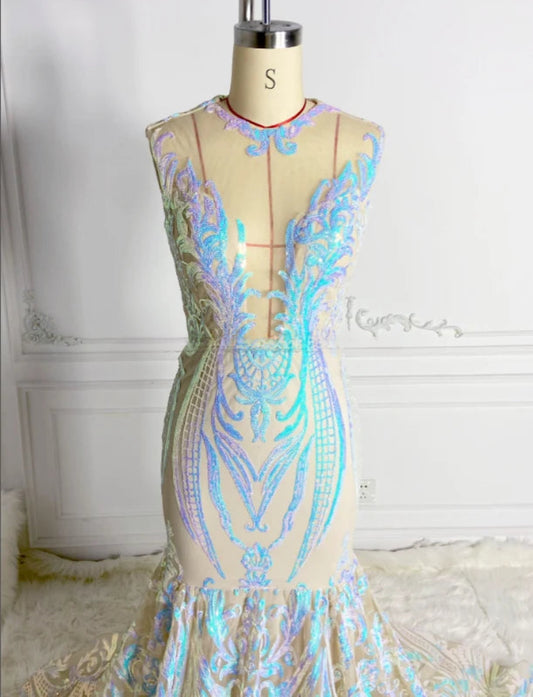 Custom Sparkly Evening Dresses Sequin Trumpet Long Train Prom Dress Ball Gown Luxurious Weddings