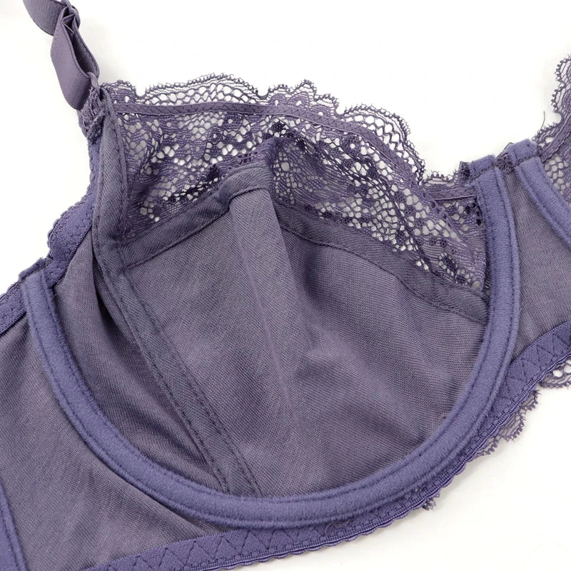 Floral Plus Size Bra Set Ultra Thin lingerie plus size Luxurious Weddings