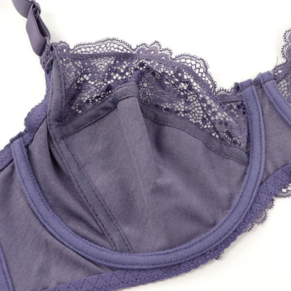 Floral Plus Size Bra Set Ultra Thin lingerie plus size Luxurious Weddings