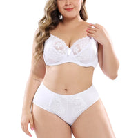 Plus Size Floral Bra and Underwear Set Lingerie plus size Luxurious Weddings