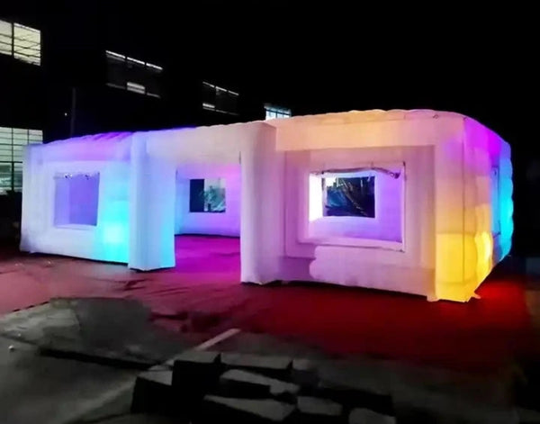 Personalized inflatable LED light tent 9.6x5.2x3.2 meters Luxurious Weddings