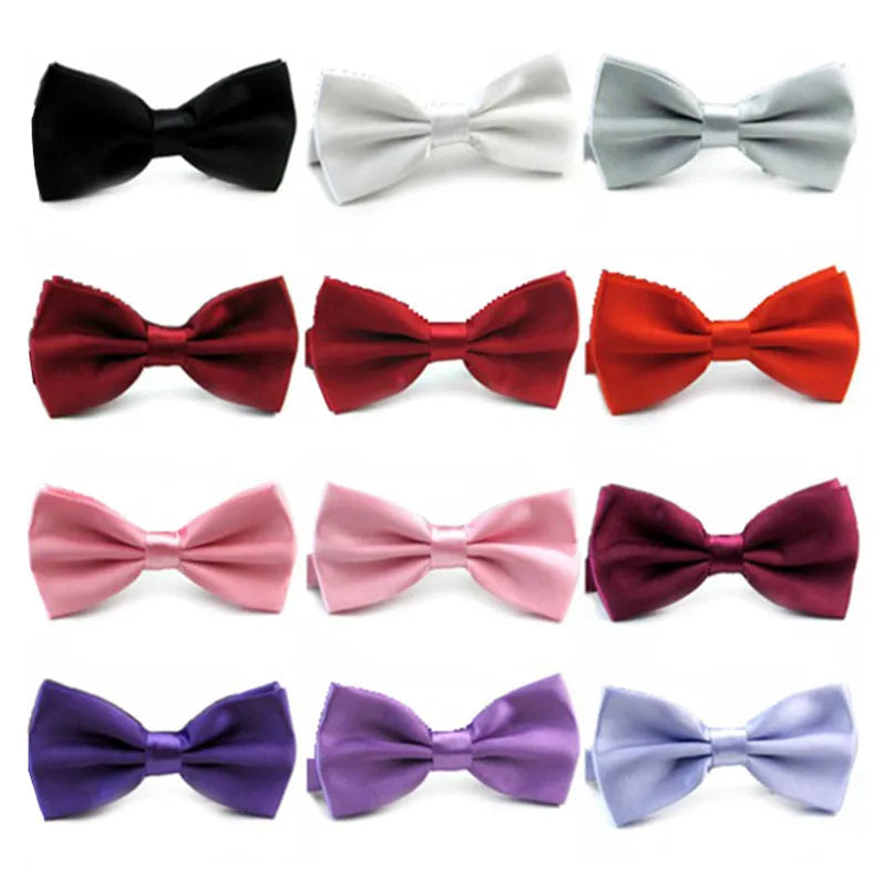 Classic Solid Color Bow Ties for Kids & Adults Accessories Luxurious Weddings
