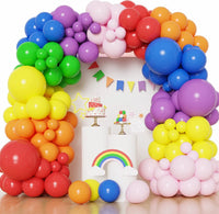 Colorful Rainbow Balloon Garland Arch Kit Balloon Garlands Luxurious Weddings