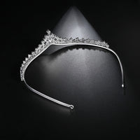Tiara Copper Set 3A Zircon Fashion Hair Hoops Exquisite Headwear Tiara Luxurious Weddings