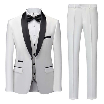 Groomsmen Wedding Suits Shawl Lapel Tuxedos Men's Suits Luxurious Weddings