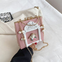 Retro Angel Flower Handheld Chain Bag, Handbags Luxurious Weddings