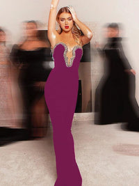 Luxury Diamond Long Bandage Dress Bandage Dress Luxurious Weddings
