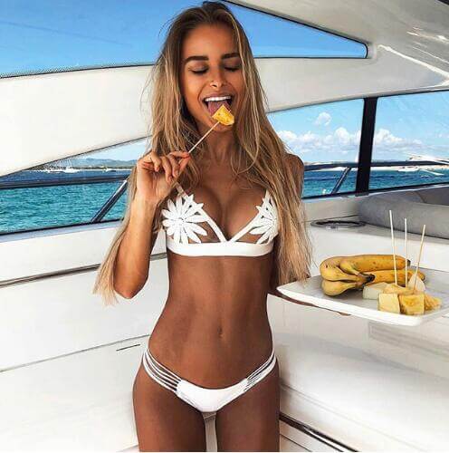Two pieces Swimsuit Sexy 3D Floral Swimwear Bikinis Set Swimwear Luxurious Weddings