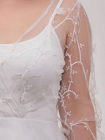 Simple Tulle Wedding Dress with Long Sleeves Dresses Luxurious Weddings