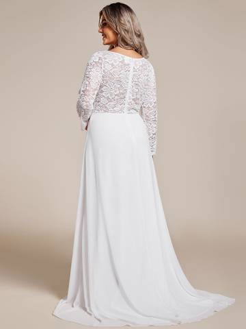 Hollow Lace V Neck Wedding Dresses Wedding Dress Luxurious Weddings