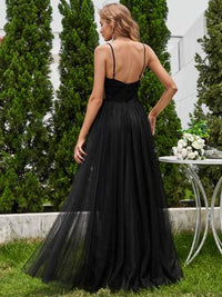 Spaghetti Straps Sleeveless Tulle Pearl Beaded Wedding Dress Wedding Dress Luxurious Weddings