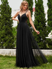 Spaghetti Straps Sleeveless Tulle Pearl Beaded Wedding Dress Wedding Dress Luxurious Weddings