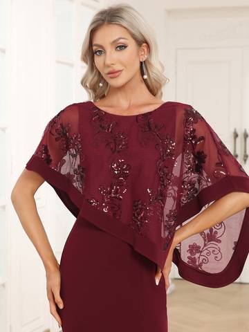 Floor Length Side Split Mother of Bridesmaids Dress Mother of Bridesmaids Luxurious Weddings