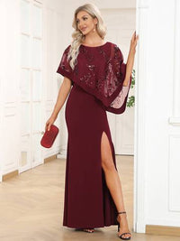 Floor Length Side Split Mother of Bridesmaids Dress Mother of Bridesmaids Luxurious Weddings