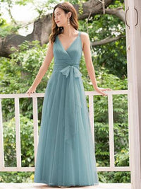 Floor Length Sleeveless Wholesale Tulle Bridesmaid Dresses Bridesmaid Dresses Luxurious Weddings