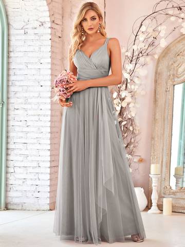 Floor Length Sleeveless Wholesale Tulle Bridesmaid Dresses Bridesmaid Dresses Luxurious Weddings