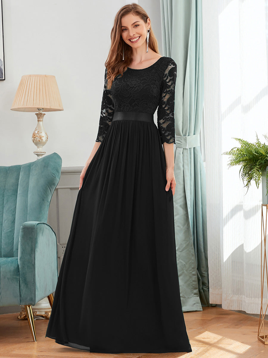 Elegant Empire Waist Bridesmaid Dresses with Long Lace Sleeve Bridesmaid Dresses Luxurious Weddings