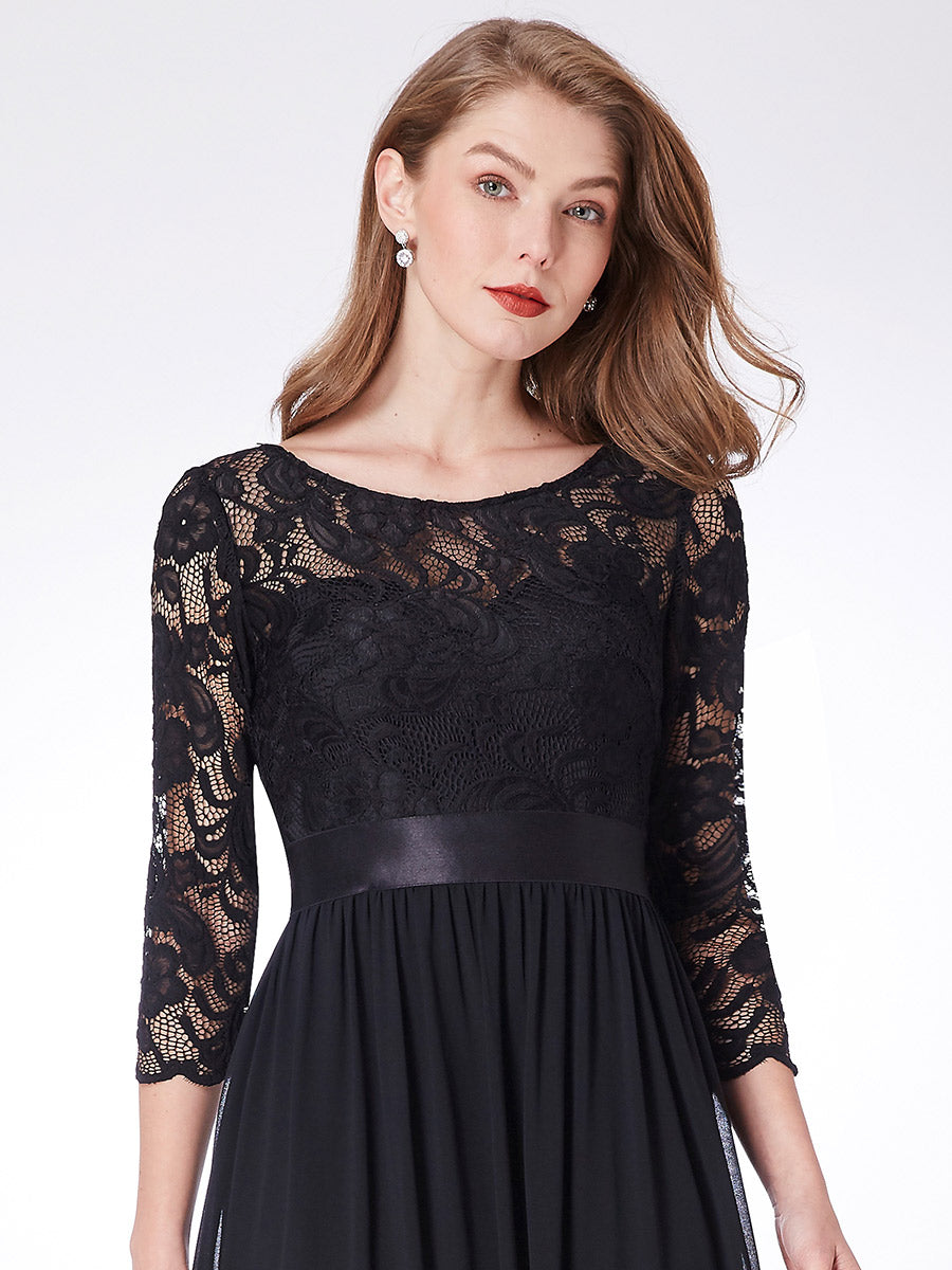 Elegant Empire Waist Bridesmaid Dresses with Long Lace Sleeve Bridesmaid Dresses Luxurious Weddings