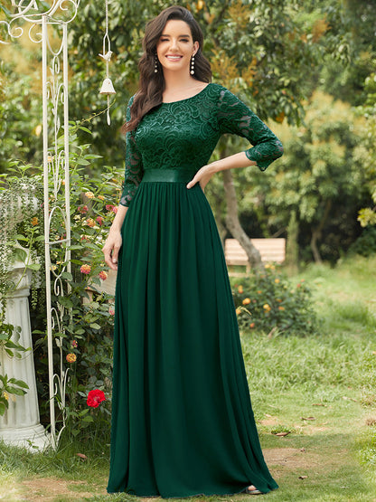 Elegant Empire Waist Bridesmaid Dresses with Long Lace Sleeve Bridesmaid Dresses Luxurious Weddings