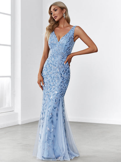 Classic Fishtail Sequin Evening Dresses for Women Dresses Luxurious Weddings