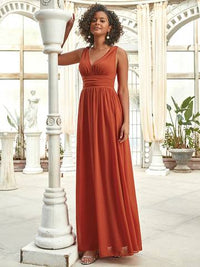 Double V-Neck Elegant Maxi Long Evening Dresses Evening Dress Luxurious Weddings