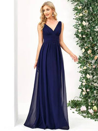 Double V-Neck Elegant Maxi Long Evening Dresses Evening Dress Luxurious Weddings