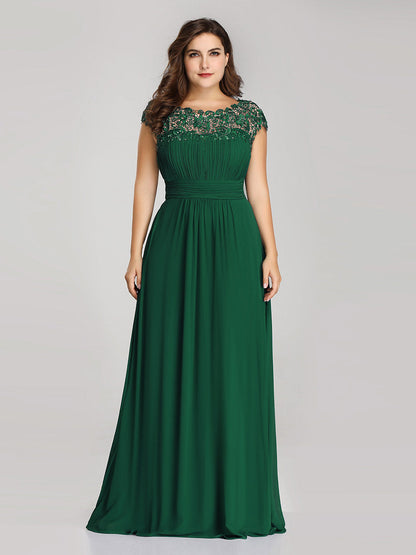 Lace Neckline Ruched Chiffon Bridesmaid Dress Bridesmaid Dresses Luxurious Weddings