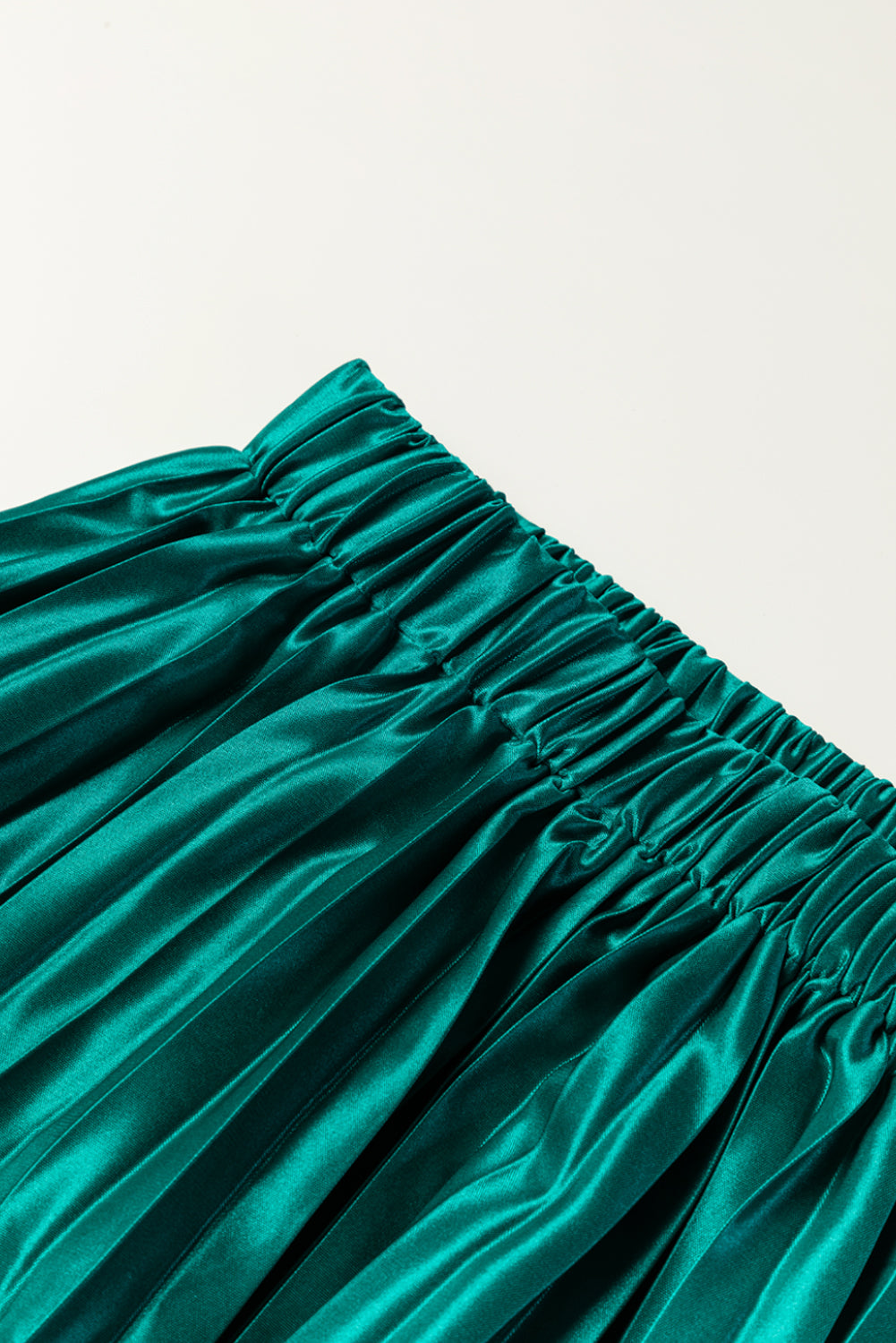 Elastic Waist Pleated Midi Skirt Skirt Luxurious Weddings