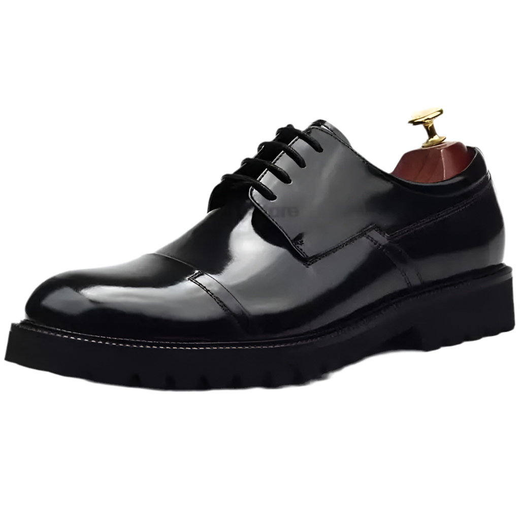 Handgefertigte Brogue-Oxford-Abendschuhe aus echtem Leder für Herren