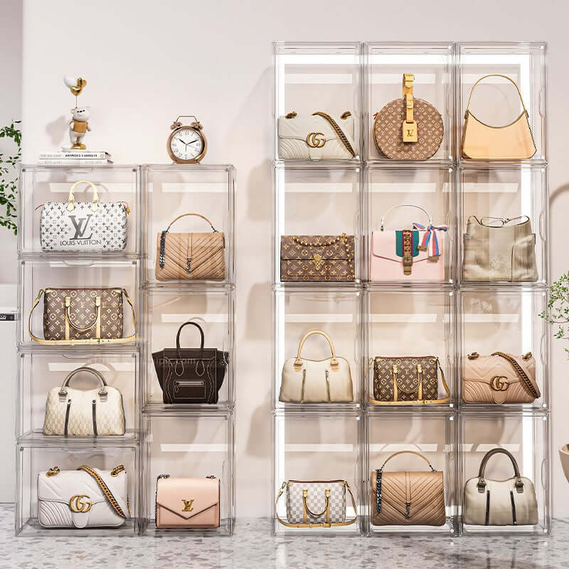 Clear bag organiser outlet