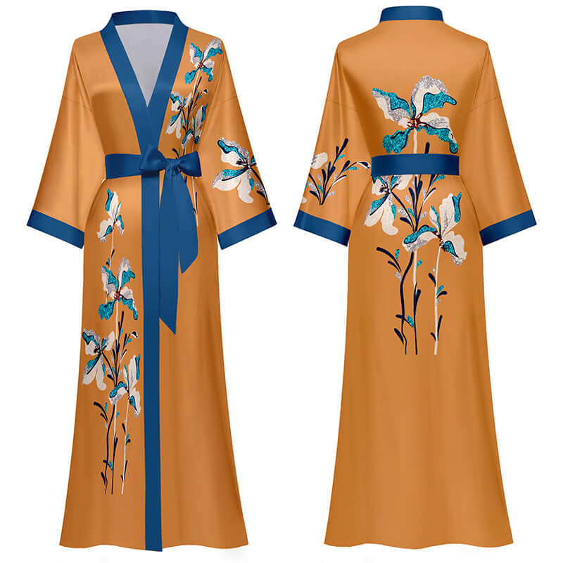 Satin Light Luxury Plus Size Robe Satin Robe Luxurious Weddings