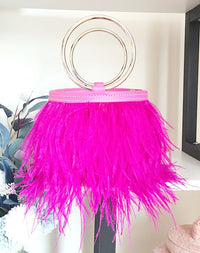 portable chain bag imported ostrich feather Handbags Luxurious Weddings