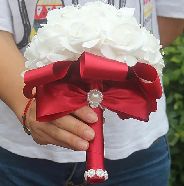 PE Rose Bridesmaid Wedding Foam flowers wedding bouquets Luxurious Weddings