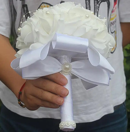 PE Rose Bridesmaid Wedding Foam flowers wedding bouquets Luxurious Weddings