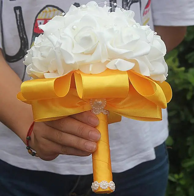 PE Rose Bridesmaid Wedding Foam flowers wedding bouquets Luxurious Weddings