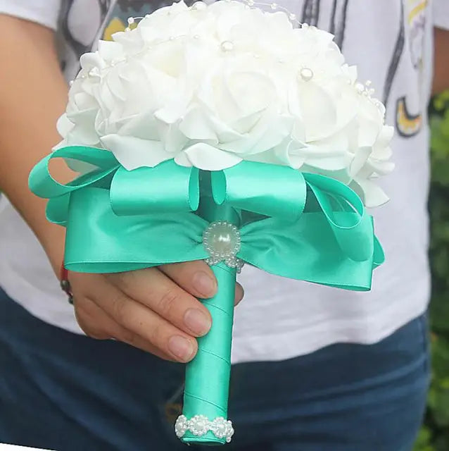 PE Rose Bridesmaid Wedding Foam flowers wedding bouquets Luxurious Weddings