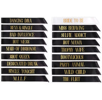 Universal Bridal Party Decorations - Satin Sash & Shoulder Straps Hens Night Luxurious Weddings