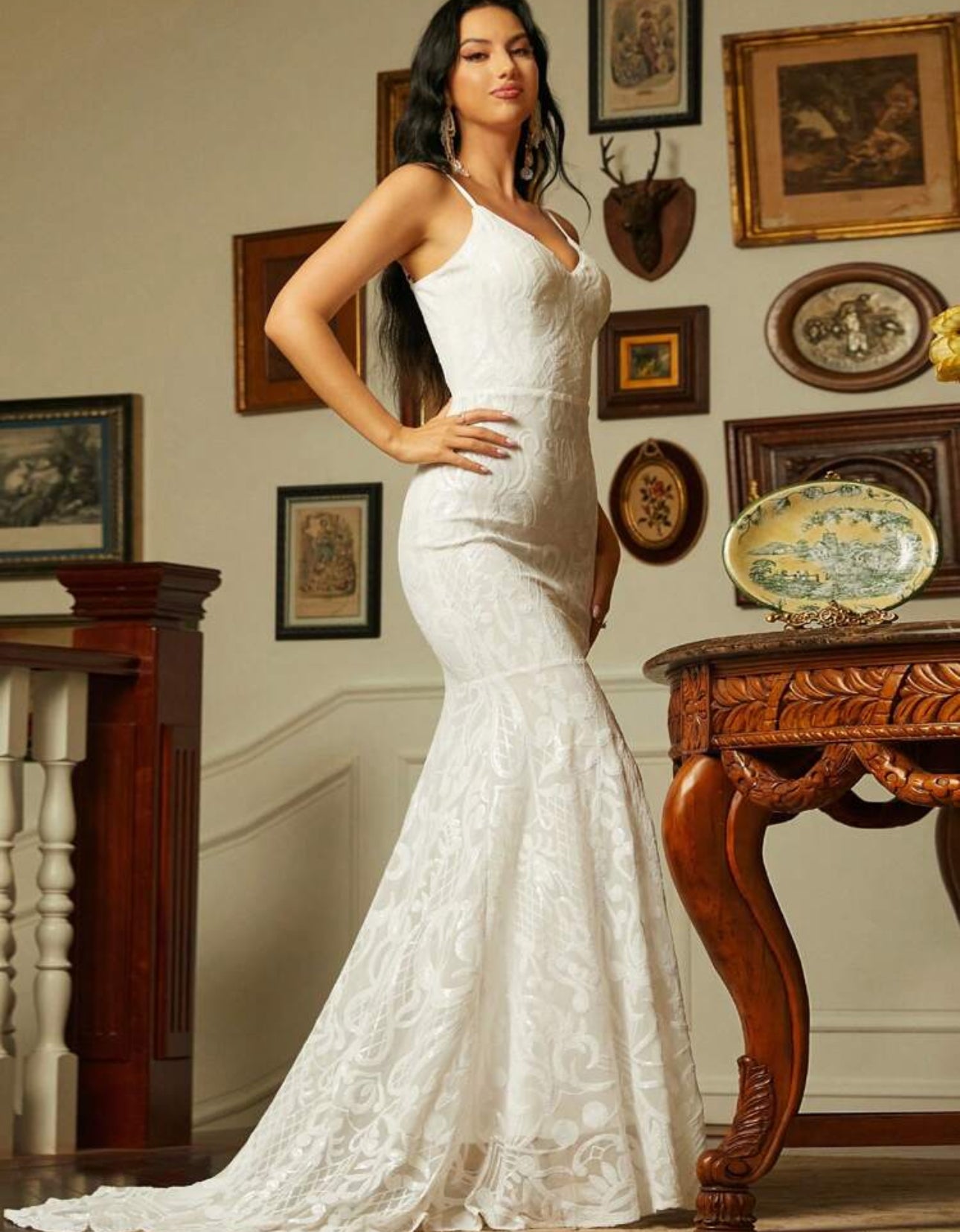 Victoria Rose Gown Fishtail Wedding Dress Luxurious Weddings