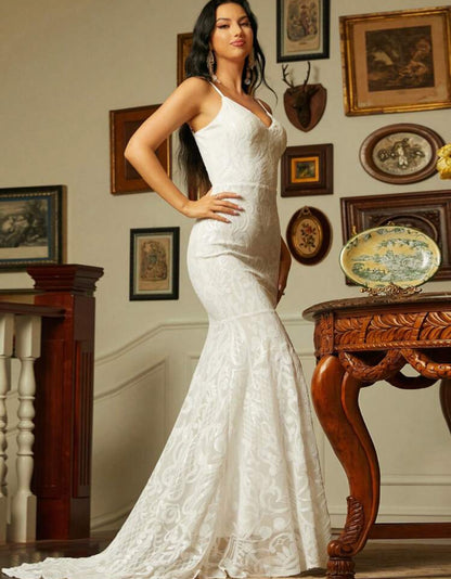 Victoria Rose Gown Fishtail Wedding Dress Luxurious Weddings