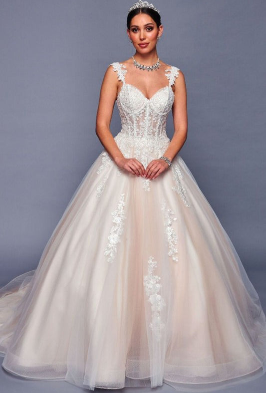 Victoria Princess Gown A line Dress Luxurious Weddings