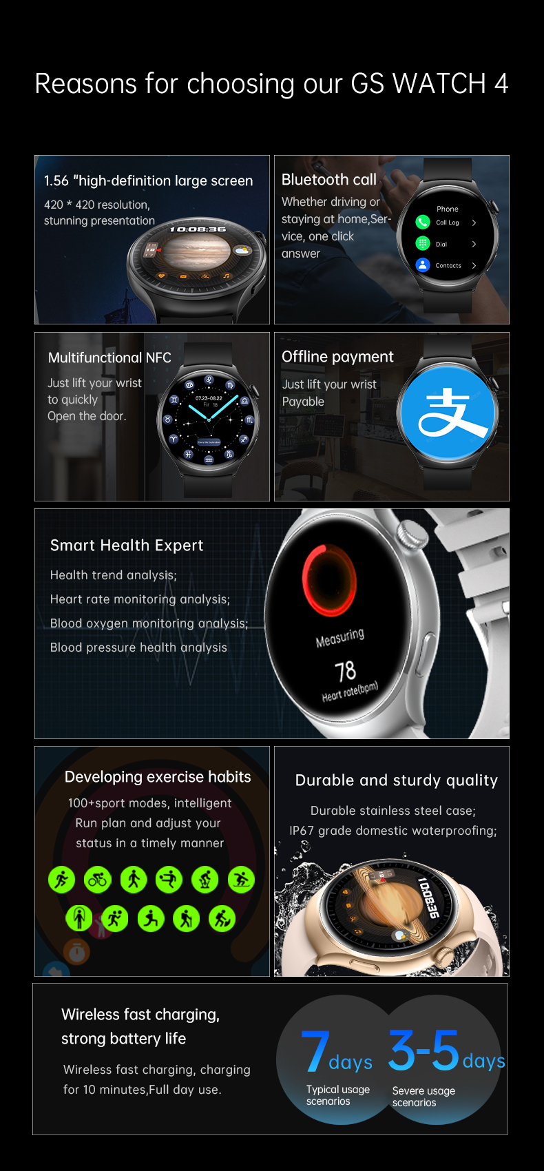 GS4 Smart Watch smart watch Luxurious Weddings