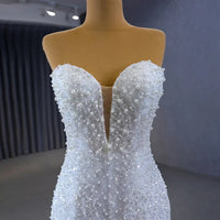 Elegant Strapless Lace Mermaid Gown Wedding dress Luxurious Weddings