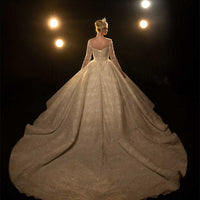 Elegant Full-Length Ball Gown Wedding Dress Wedding Dress Luxurious Weddings